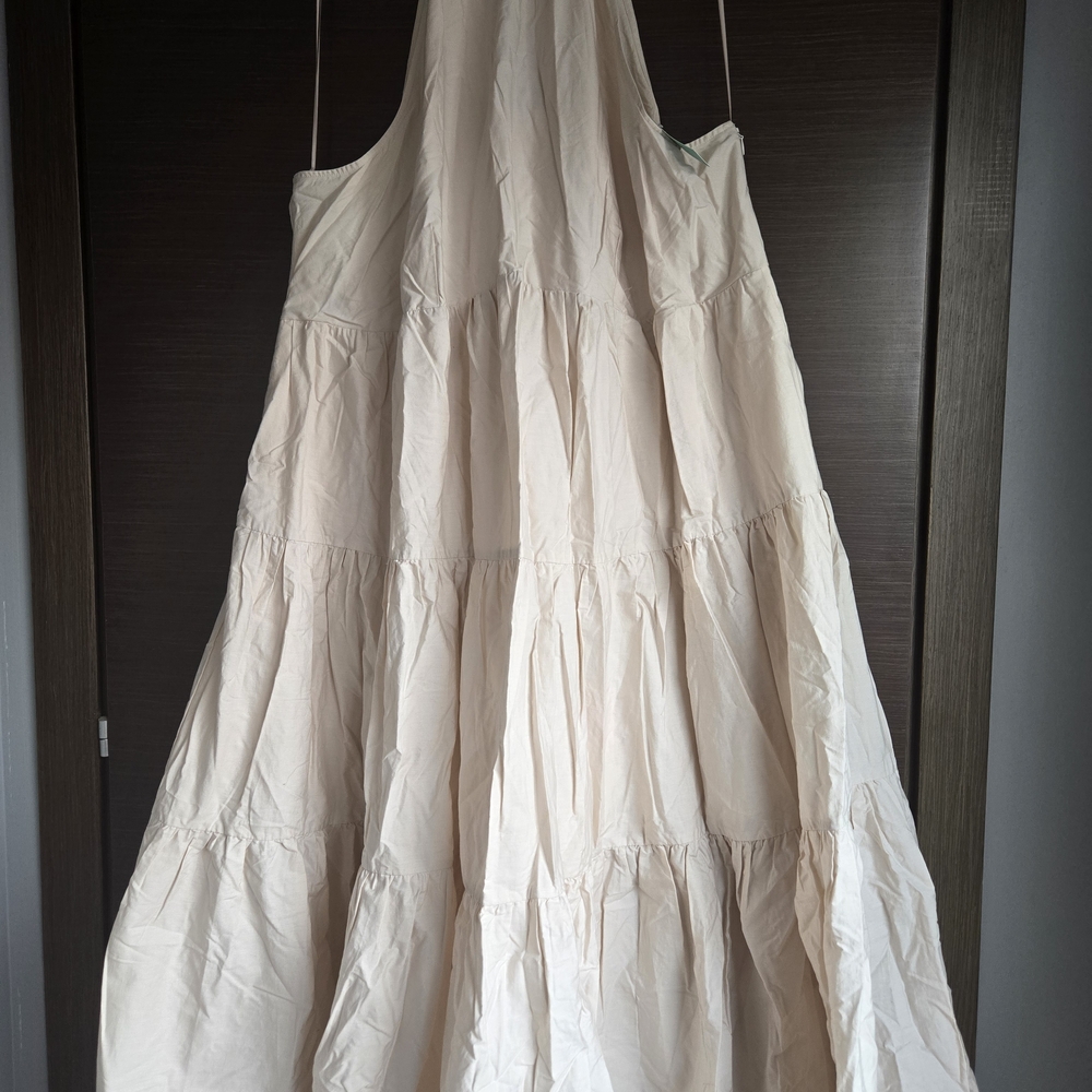 Anthropologie Cream Sleeveless Dress